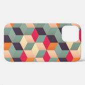 Geometrisch naadloos patroon met kleurrijke vierka Case-Mate iPhone case (Achterkant (horizontaal))