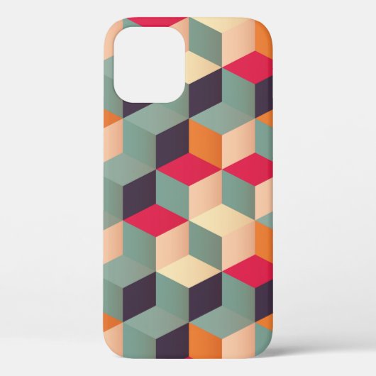 Geometrisch naadloos patroon met kleurrijke vierka Case-Mate iPhone case (Achterkant)