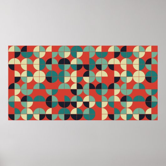 geometrisch naadloos patroonontwerp poster (Voorkant)