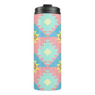 Geometrisch naadloos patroonontwerp, thuisdecor-id thermosbeker