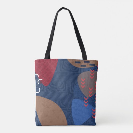 geometrisch nacht-Tas Tote Bag (Achterkant)