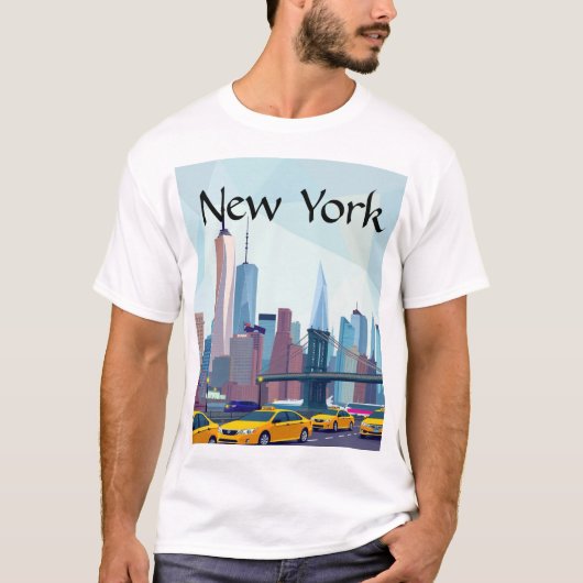 geometrisch new york t-shirt (Voorkant)