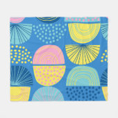 Geometrisch Noords: Abstracte achtergrond. Fleece Deken (Voorkant (Horizontaal))