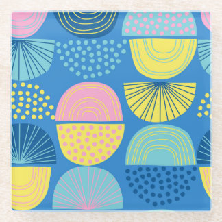 Geometrisch Noords: Abstracte achtergrond. Glazen Onderzetter