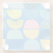 Geometrisch Noords: Abstracte achtergrond. Glazen Onderzetter (Achterkant)