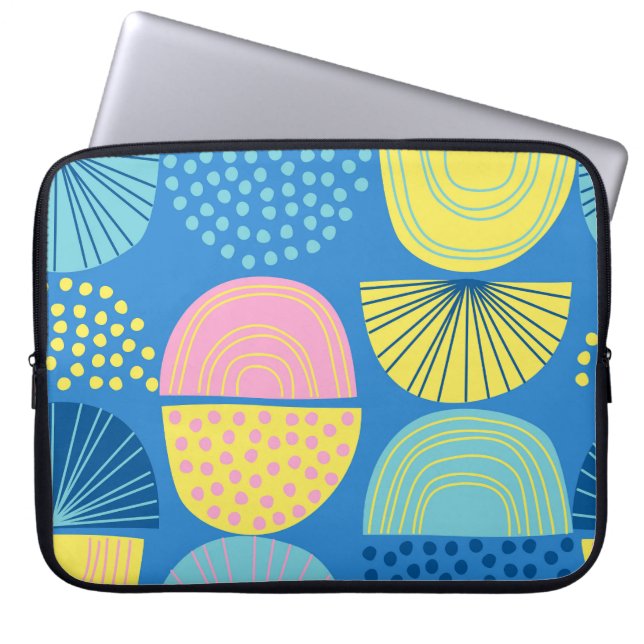 Geometrisch Noords: Abstracte achtergrond. Laptop Sleeve (Voorkant)