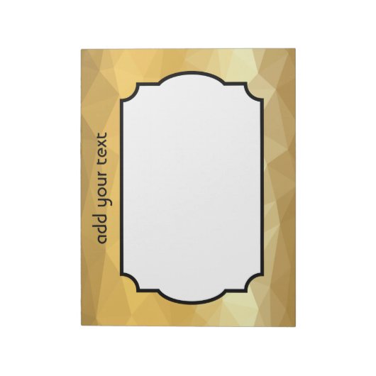 Geometrisch notitieblok met metaalgoud (Linkerzijde)