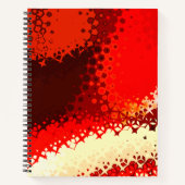 Geometrisch Notitieboek in levendig rood en beige (Voorkant)