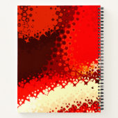 Geometrisch Notitieboek in levendig rood en beige (Achterkant)