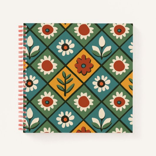 geometrisch Notitieboek van het bloemmotief (Voorkant)