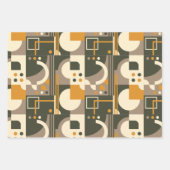 Geometrisch omhullingspapier met moderne retro Ear Inpakpapier Vel (Voorkant 3)