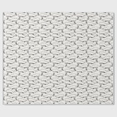 Geometrisch omhullingspatroon voor walvissen, papi cadeaupapier (Vlak)