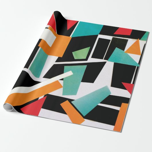 Geometrisch omslagpapier cadeaupapier (Uitgerold)