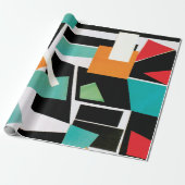 Geometrisch omslagpapier cadeaupapier (Uitgerold)