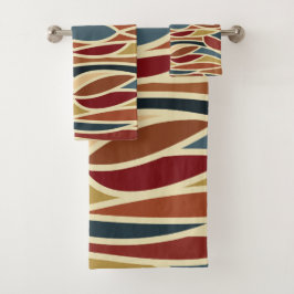 Geometrisch ondoorzichtig Glazen in lood stijlontw Bad Handdoek