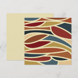 Geometrisch ondoorzichtig Glazen in lood stijlontw Notitiekaartje