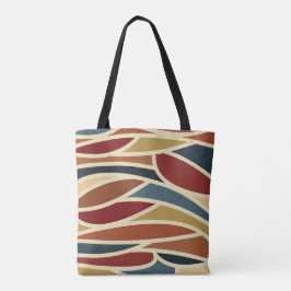 Geometrisch ondoorzichtig Glazen in lood stijlontw Tote Bag