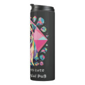 Geometrisch ontmoet schattig met onze speelse pug thermosbeker (Geroteerd rechts)