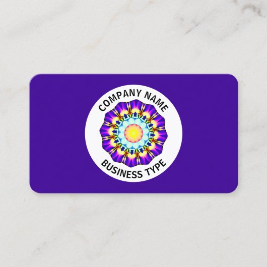 Geometrisch ontwerp 070714(01) - Paars #3B0094 Visitekaartje (Voorkant)