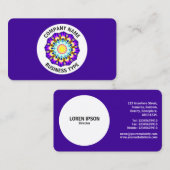 Geometrisch ontwerp 070714(01) - Paars #3B0094 Visitekaartje (Voorkant / Achterkant)