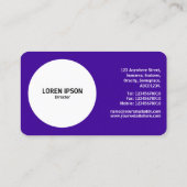 Geometrisch ontwerp 070714(01) - Paars #3B0094 Visitekaartje (Achterkant)