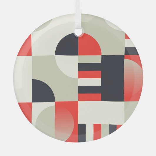 geometrisch ontwerp: abstracte vormachtergrond glas ornament (Voorkant)