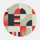geometrisch ontwerp: abstracte vormachtergrond glas ornament (Achterkant)