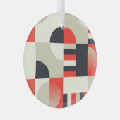 geometrisch ontwerp: abstracte vormachtergrond glas ornament (Voorkant Rechts)