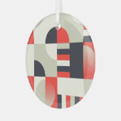 geometrisch ontwerp: abstracte vormachtergrond glas ornament (Voorkant links)