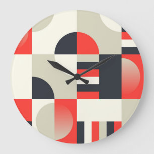  geometrisch ontwerp: abstracte vormachtergrond grote klok