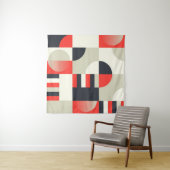 geometrisch ontwerp: abstracte vormachtergrond wandkleed (In Situ (horizontaal))