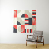 geometrisch ontwerp: abstracte vormachtergrond wandkleed (In situ)