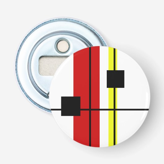 Geometrisch ontwerp button flesopener (Voorkant)