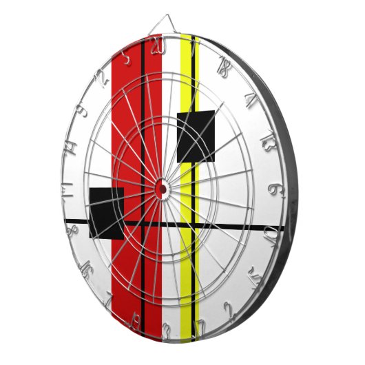 Geometrisch ontwerp dartbord (Voorkant Rechts)