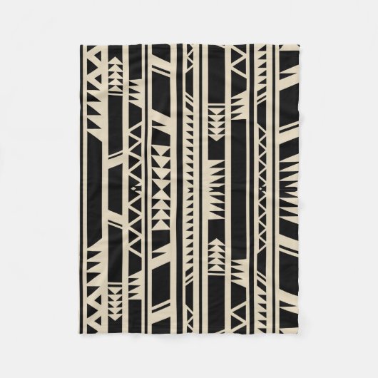 Geometrisch ontwerp Etnische tribale afdrukken Fleece Deken (Voorkant)