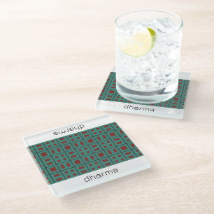 Geometrisch ontwerp glas Onderzetter