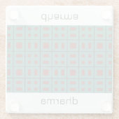 Geometrisch ontwerp glas Onderzetter (Achterkant)