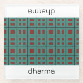 Geometrisch ontwerp glas Onderzetter Glazen Onderzetter (Voorkant)