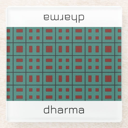 Geometrisch ontwerp glas Onderzetter Glazen Onderzetter (Voorkant)