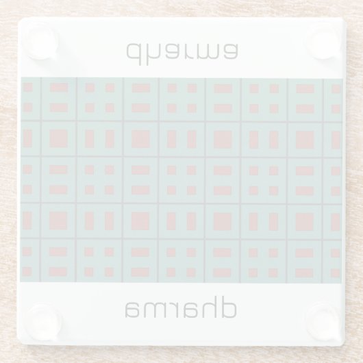 Geometrisch ontwerp glas Onderzetter Glazen Onderzetter (Achterkant)