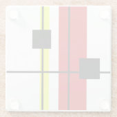 Geometrisch ontwerp glazen onderzetter (Achterkant)