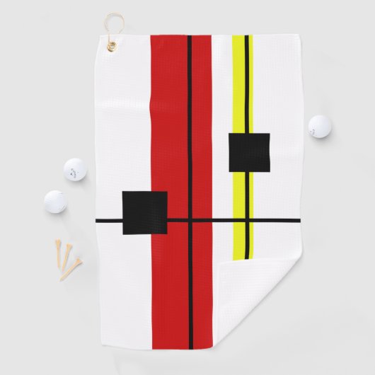 Geometrisch ontwerp golfhanddoek (Insitu)