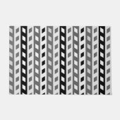 Geometrisch ontwerp, grijs, zwart, wit, deurmat (Voorkant)