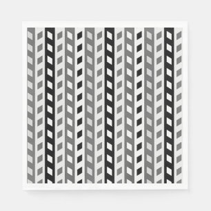 Geometrisch ontwerp, grijs, zwart, wit, servet