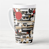 Geometrisch ontwerp groot latte mok (Linkerhoek)