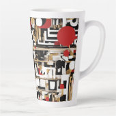 Geometrisch ontwerp groot latte mok (Rechts)