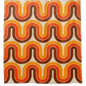 Geometrisch ontwerp in jaren '70 douchegordijn (Voorkant)