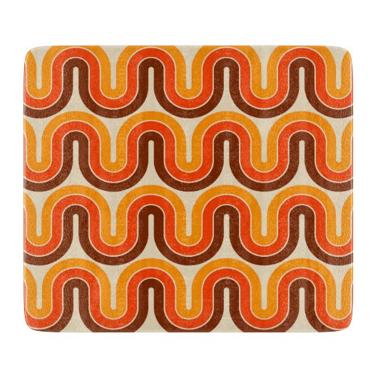 Geometrisch ontwerp in jaren '70 snijplank (Voorkant)