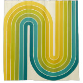 Geometrisch ontwerp in retro- stijl douchegordijn (Voorkant)