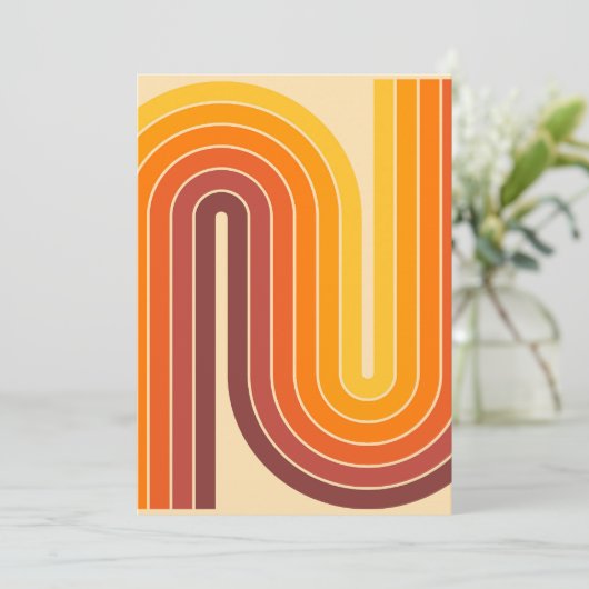 Geometrisch ontwerp in retro- stijl kaart (Staand voorkant)